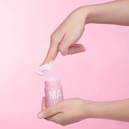 Masque nettoyant pour le visage en stick de 40 g aux extraits de thé vert et de rose – Nettoyant hydratant en profondeur, resserre les pores, élimine les points noirs, régule la production de sébum