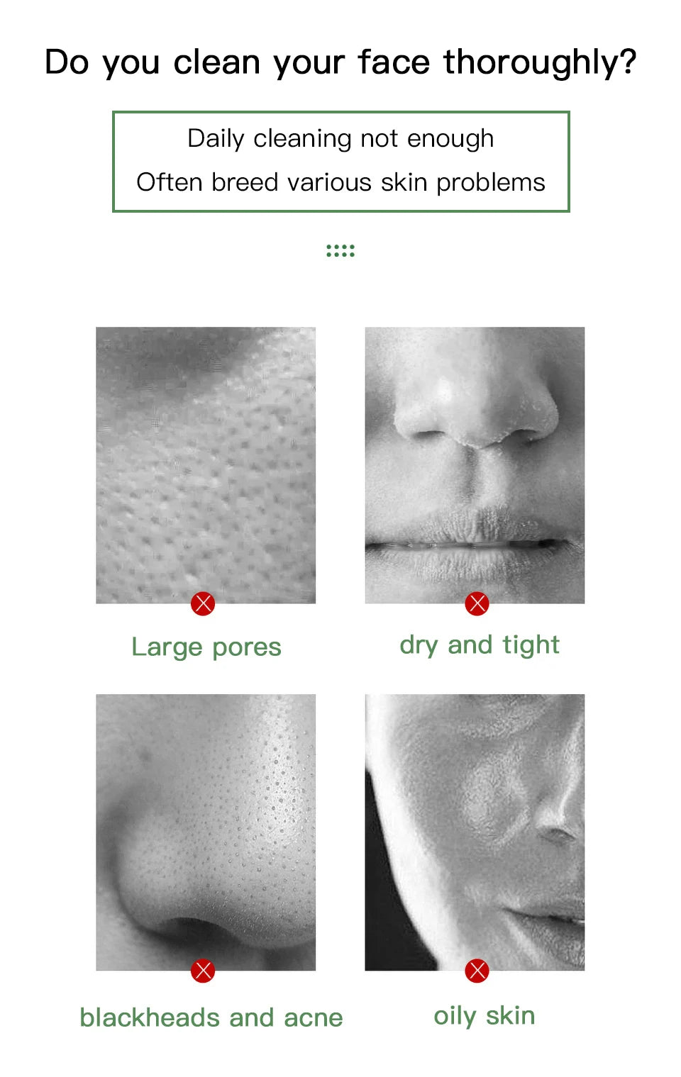 Masque nettoyant pour le visage en stick de 40 g aux extraits de thé vert et de rose – Nettoyant hydratant en profondeur, resserre les pores, élimine les points noirs, régule la production de sébum