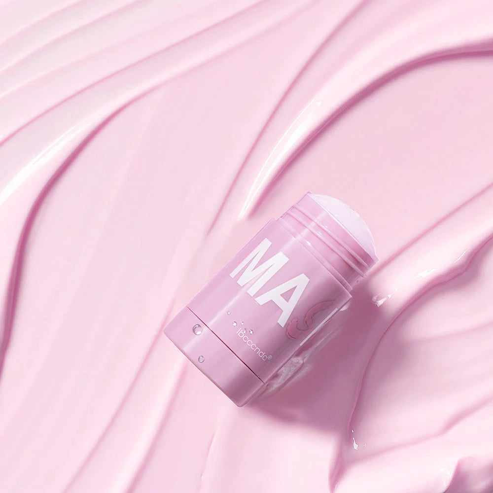 Masque nettoyant pour le visage en stick de 40 g aux extraits de thé vert et de rose – Nettoyant hydratant en profondeur, resserre les pores, élimine les points noirs, régule la production de sébum