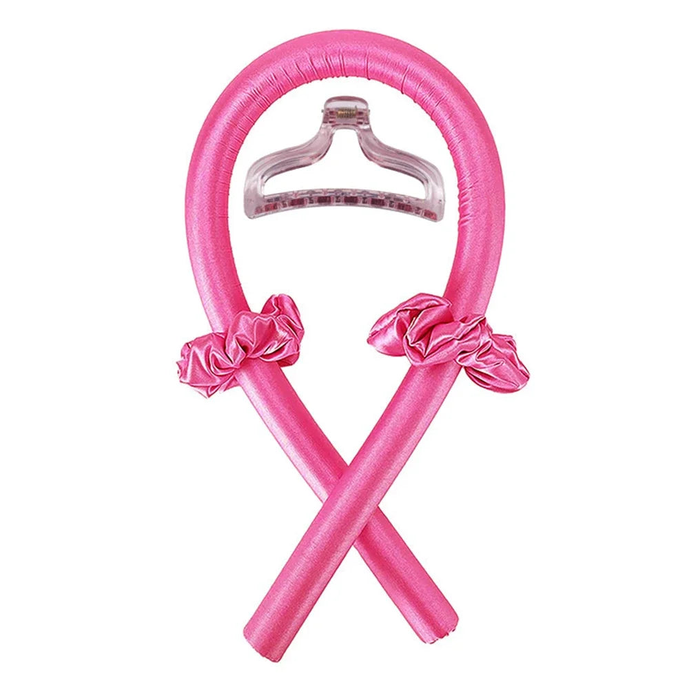 Boucleur sans chaleur Origosana rose rouge pour créer des boucles naturelles sans abîmer les cheveux
