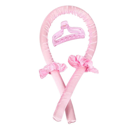 Boucleur sans chaleur Origosana rose pour créer des boucles naturelles sans abîmer les cheveux